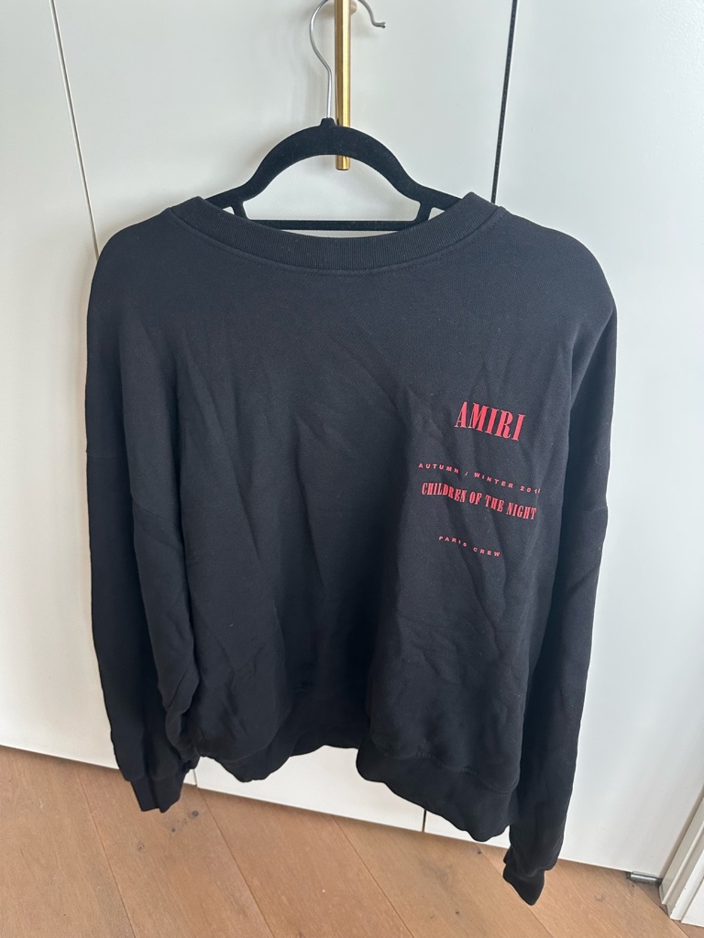 AMIRI 2018 Paris Children of the Night Black Sweatshirt